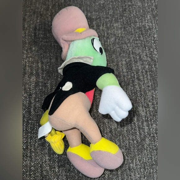 Vintage 1980s Disney Store Exclusive Original Jiminy Cricket Plush Stuffed Toy - Picture 8 of 14